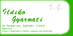 ildiko gyarmati business card